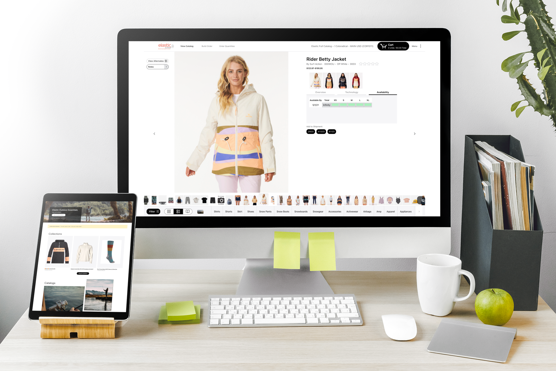 Lifestyle Mockup - Dashboard iPad and Desktop Digital Catalog Lifestyle Mockup – Dashboard iPad and Desktop Digital Catalog